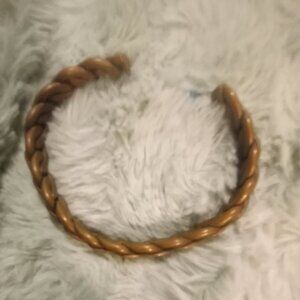 MID CENTURY Solid Copper Braided Cuff Bracelet. EXCELLENT  Condition..